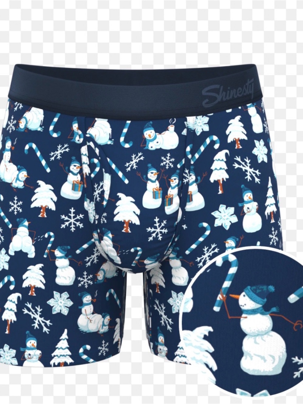 Men’s Shinesty, pouch underwear in naughty snowman, large, B579